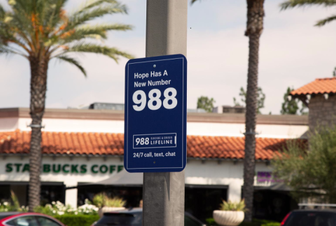 988 lifeline sign