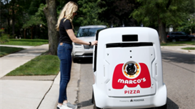 Marco's Pizza electric delivery vehicle